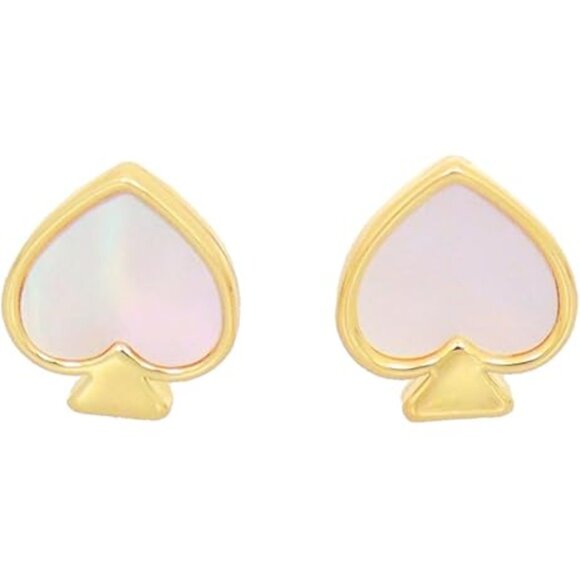 KATE SPADE Spade Studs Mother of Pearl Blush Gold NWT - Picture 2 of 6